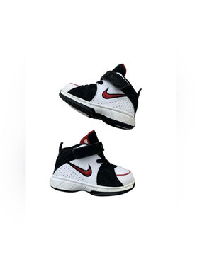 Nike Toddler Size 5.5 Black and White Flight High Top Athletic Sneakers
